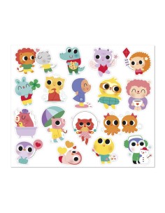 100 Pegatinas Bebes Animales Janod 2