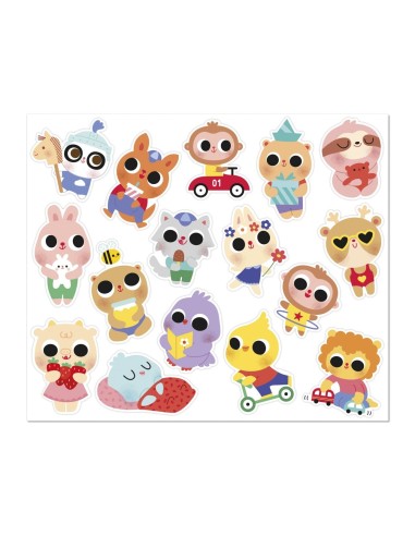 100 Pegatinas Bebes Animales Janod