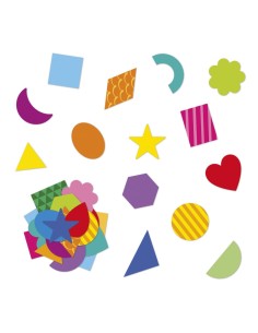 300 Pegatinas Formas Geometricas Janod 2