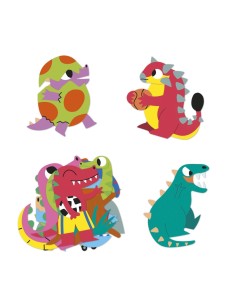 100 Pegatinas Dinosaurio Janod 2