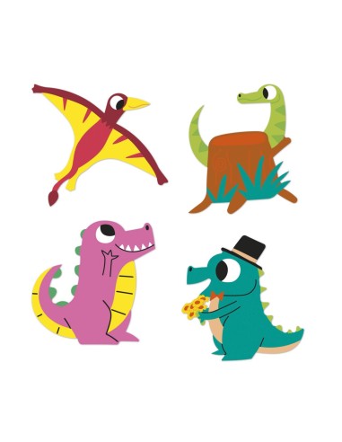 100 Pegatinas Dinosaurio Janod