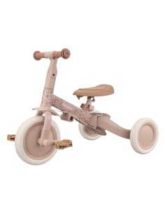 Triciclo con barra rosa flores little dutch 2