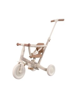 Triciclo con barra Flores Blanco little dutch