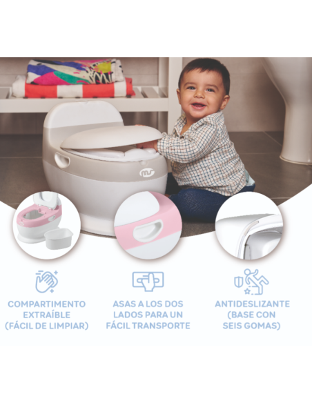 Orinal de bebe Potty Plus Rosa