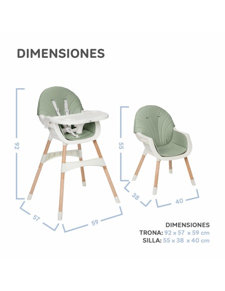 Trona para bebé Mika Verde