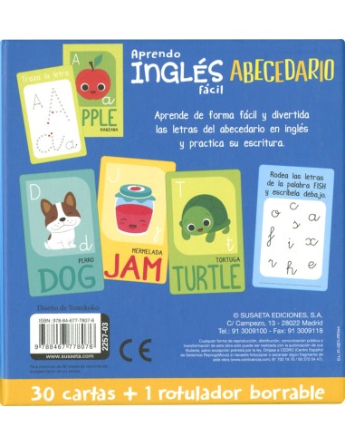 Aprendo inglés fácil. Abecedario