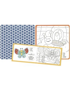 Colorea por números: mariposas y flores 2