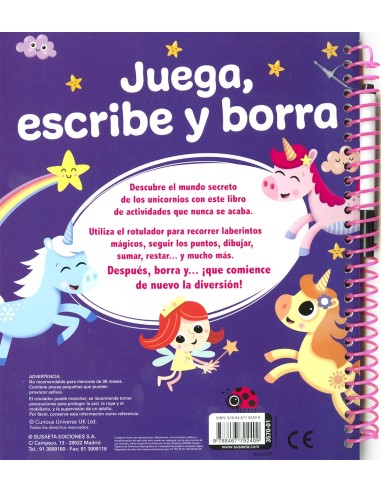 Juega, Escribe y Borra Unicornios