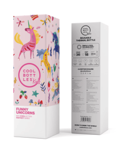 The Kids Bottle - Funny unicorns 350ml 2