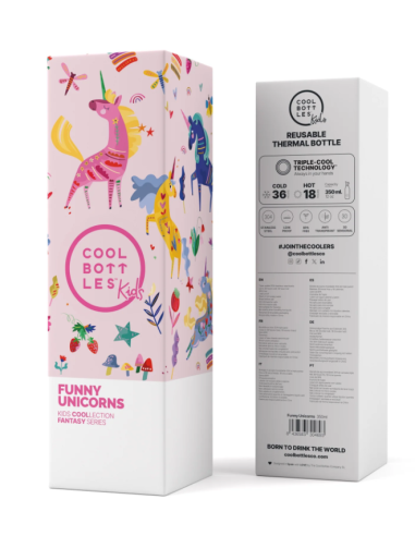 The Kids Bottle - Funny unicorns 350ml