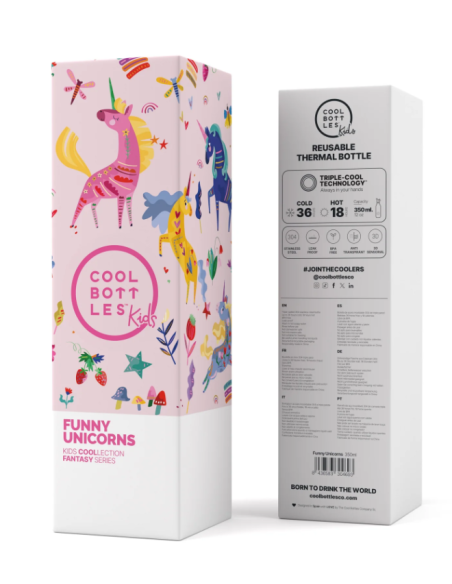 The Kids Bottle - Funny unicorns 350ml