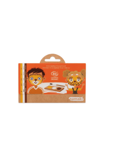 Paleta de pintura facial de 3 colores - León y Jirafa