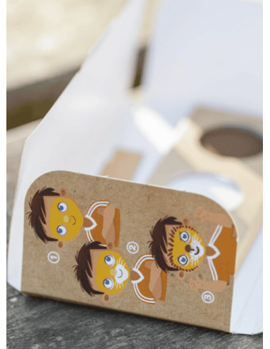 Paleta de pintura facial de 3 colores - León y Jirafa