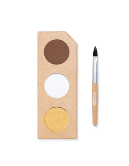 Paleta de pintura facial de 3 colores - León y Jirafa