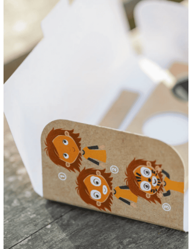 Paleta de pintura facial de 3 colores - Tigre y Zorro