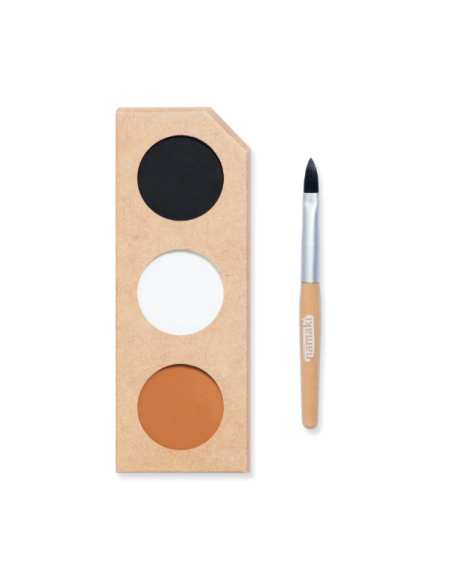 Paleta de pintura facial de 3 colores - Calabaza y Esqueleto