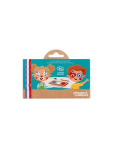 Paleta de pintura facial de 3 colores - Payaso y Arlequín