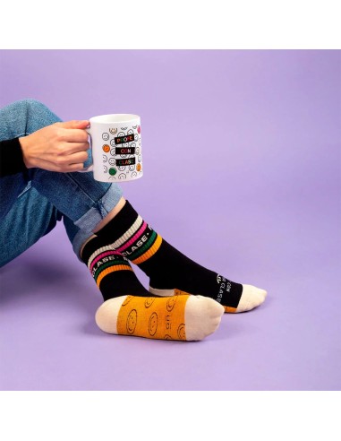 Kit Taza + calcetines "Profe con clase"