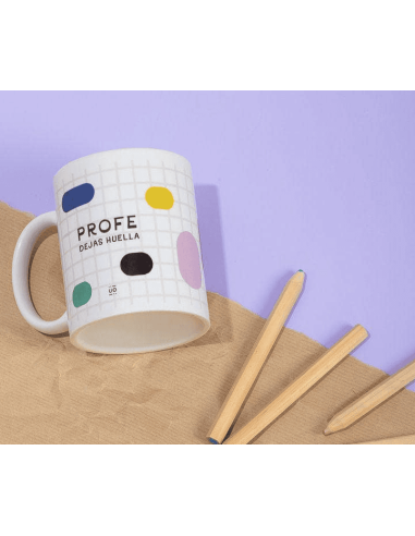 Taza "Profe, dejas huella"