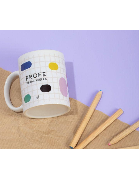 Taza "Profe, dejas huella"