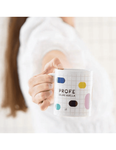 Taza "Profe, dejas huella"