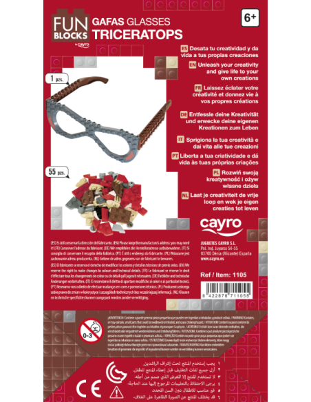 Fun Blocks Gafas Triceratops
