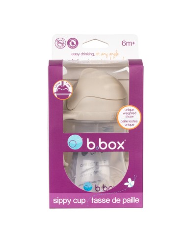 Taza con pajita flexible con pesa B.Box - Latte