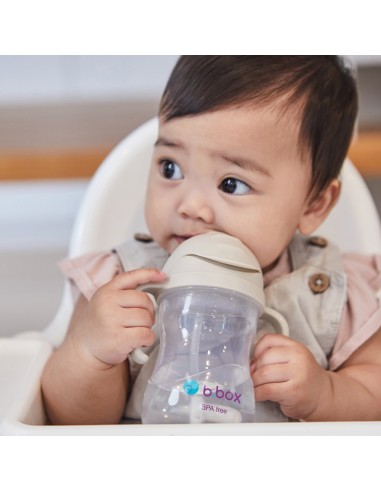 Taza con pajita flexible con pesa B.Box - Latte