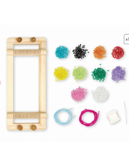 13 Joyas Pop De Cuentas Y Un Telar Para Tejer