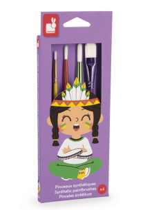 Juego de 4 pinceles sintéticos