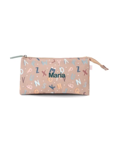 Estuche 3 compartimentos   Funny Letters