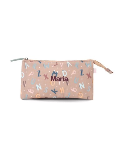 Estuche 3 compartimentos   Funny Letters