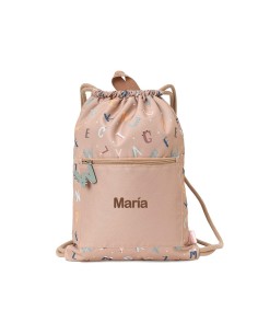 Mochila saco impermeable   Funny Letters 2