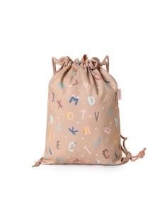 Mochila saco tela   Funny Letters