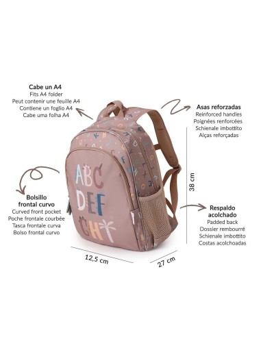 Mochila mediana   Funny Letters