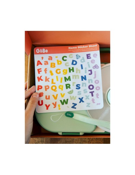 Caja Almuerzo Snack Spinner Flip, Correa de Mano y Hoja de Pegatinas Lila