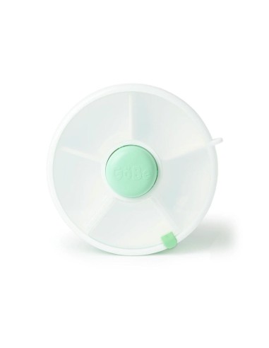 Caja Almuerzo Snack Spinner Flip, Correa de Mano y Hoja de Pegatinas Mint Green