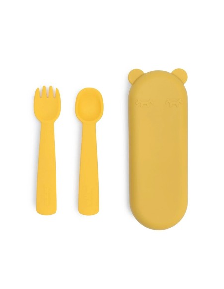 Cubiertos silicona  Feedie Amarillo Tutete