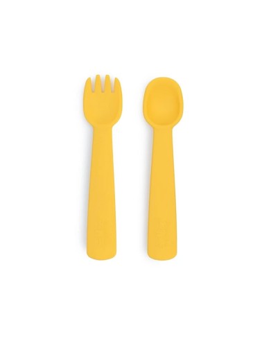 Cubiertos silicona  Feedie Amarillo Tutete