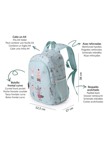 Mochila mediana The Three Little Pigs