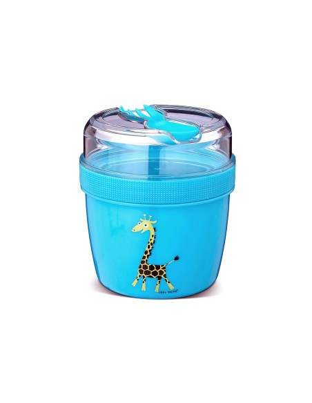Fiambrera Snack N'ice Cup L Jirafa Turquesa