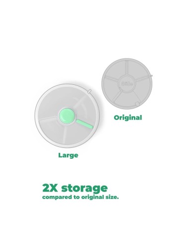 Caja de Almuerzo Grande Snack Spinner Slide con Hoja Pegatinas Verde