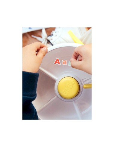 Caja Almuerzo Snack Spinner Flip, Correa de Mano y Hoja de Pegatinas Lila