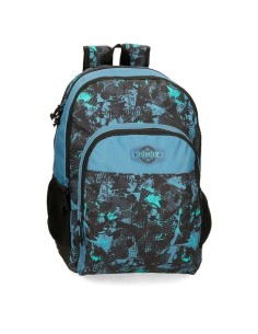 Mochila escolar doble roll road soccer 44cm