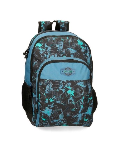 Mochila escolar doble roll road soccer 44cm