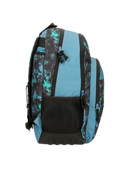 Mochila escolar doble roll road soccer 44cm