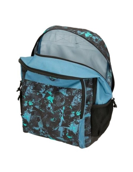 Mochila escolar doble roll road soccer 44cm