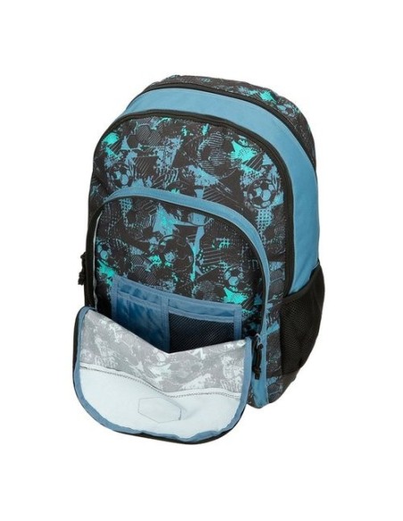 Mochila escolar doble roll road soccer 44cm