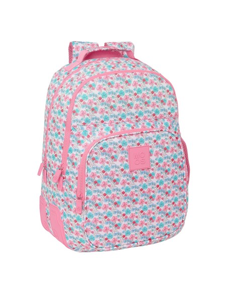 Mochila doble cantoneras  moos flores
