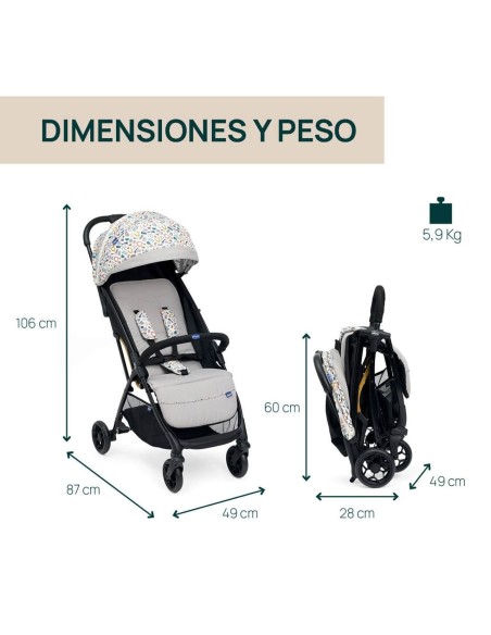Silla paseo ligera Glee Beige Chicco